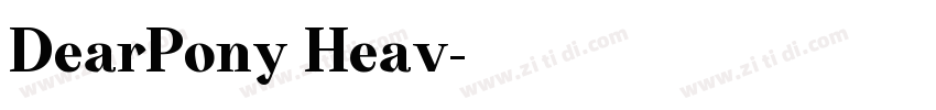 DearPony Heav字体转换